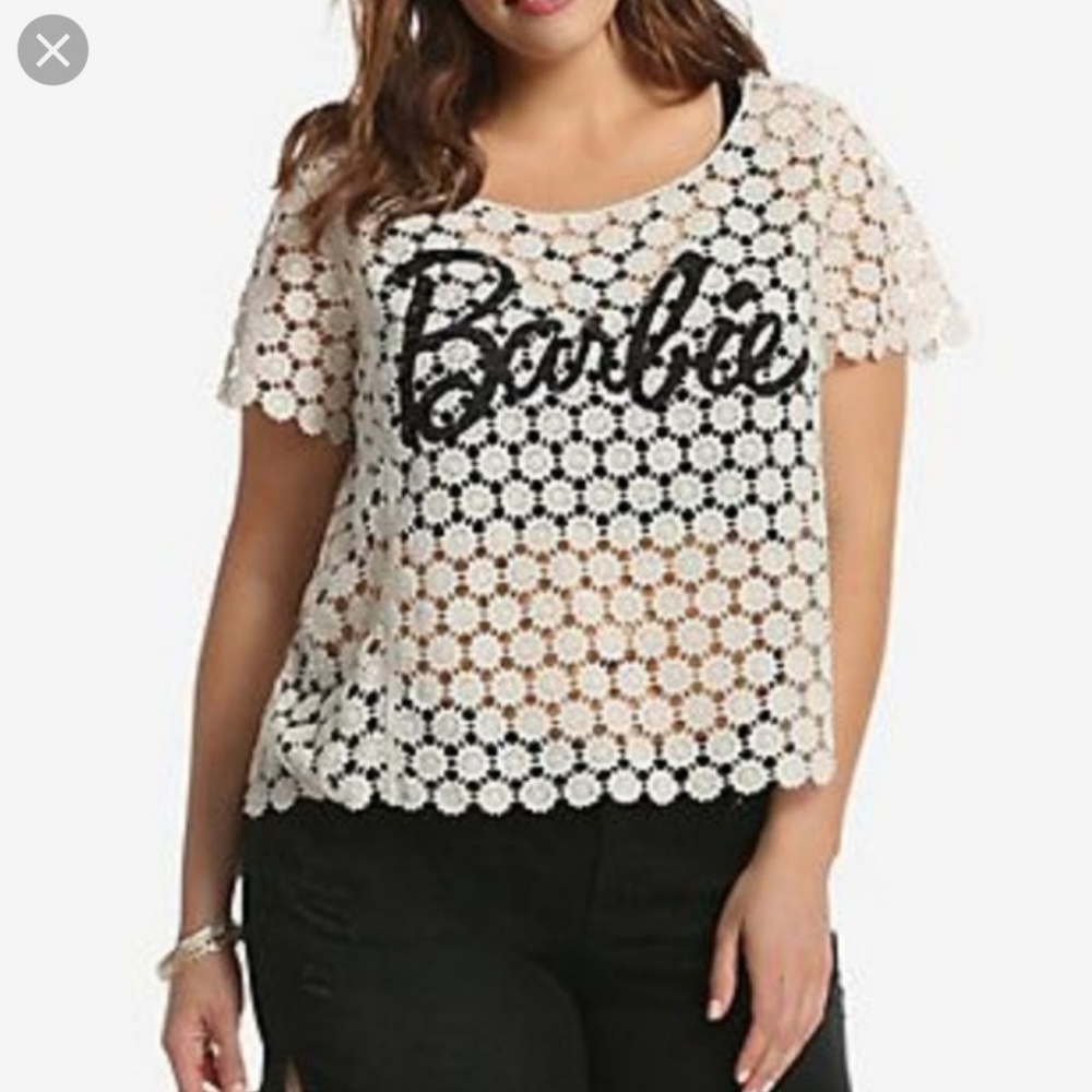 Torrid Crochet Barbie Crop Top
